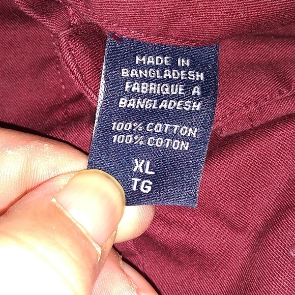 Men's Timber Creek Wrangler, Button Down Shirt, Burgundy, Size XL, 100% … - Picture 7 of 8